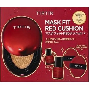 TIRTIR RED MASK FIT CUSHION  + MINI FOUNDATION + 2ea PUFF SPECIAL SET