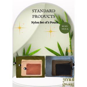 STANDARD PRODUCTS JAPAN NYLON SET of 3 POUCH MAKE UP WALLET